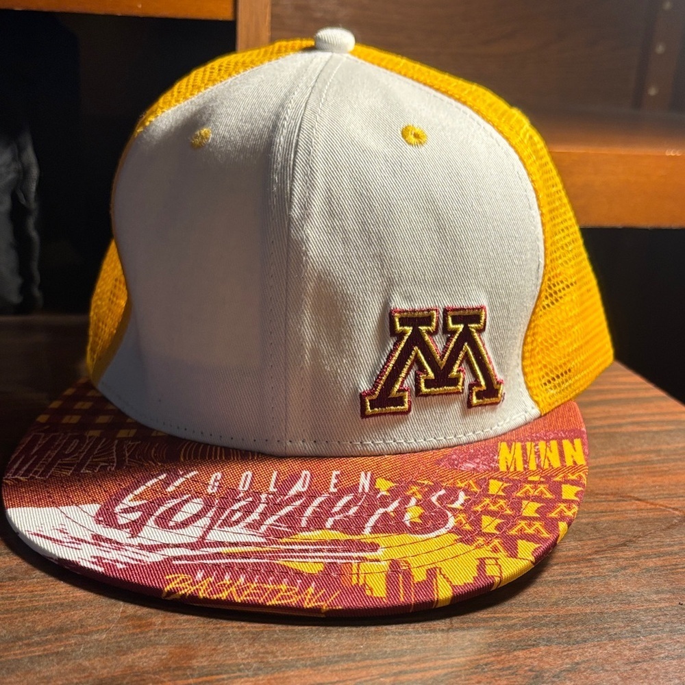 Minnesota Golden Gophers White and Yellow Trucker Hat